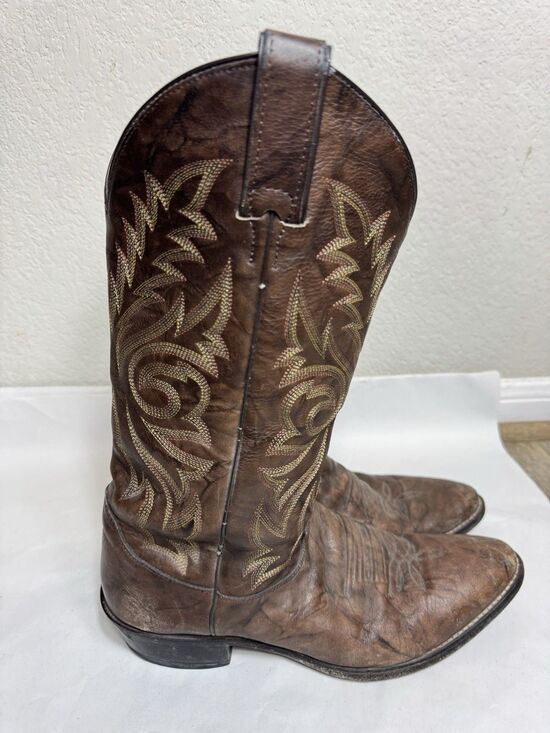 Justin Boots Deerlite 1564 Men\'s Cowboy Western Boots Size 10 D Brown Leather main image 12
